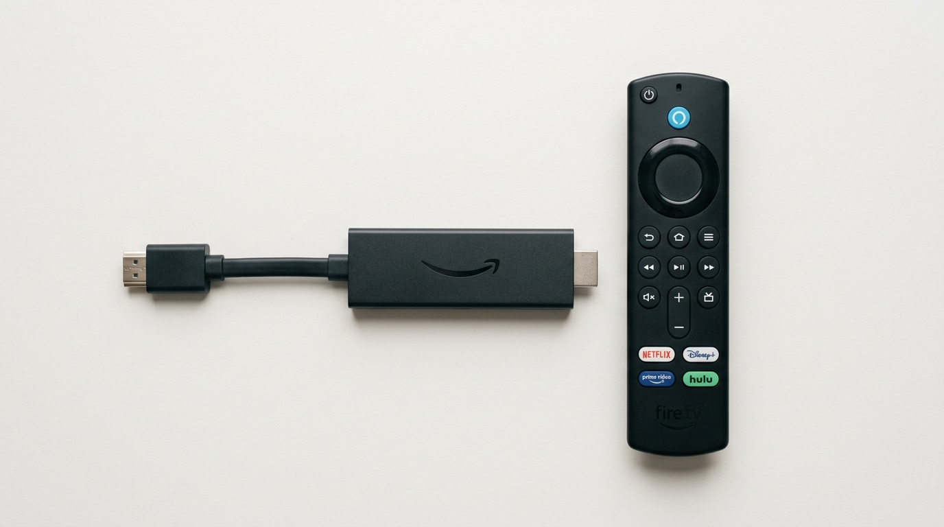 Amazon Fire TV Stick 4K dongle and Alexa Voice Remote