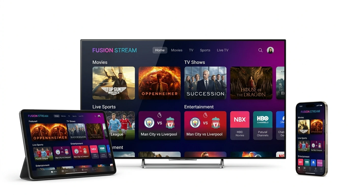 Multi-device playback on TV, laptop, tablet, and mobile