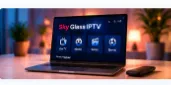 Sky Glass IPTV interface running on laptop